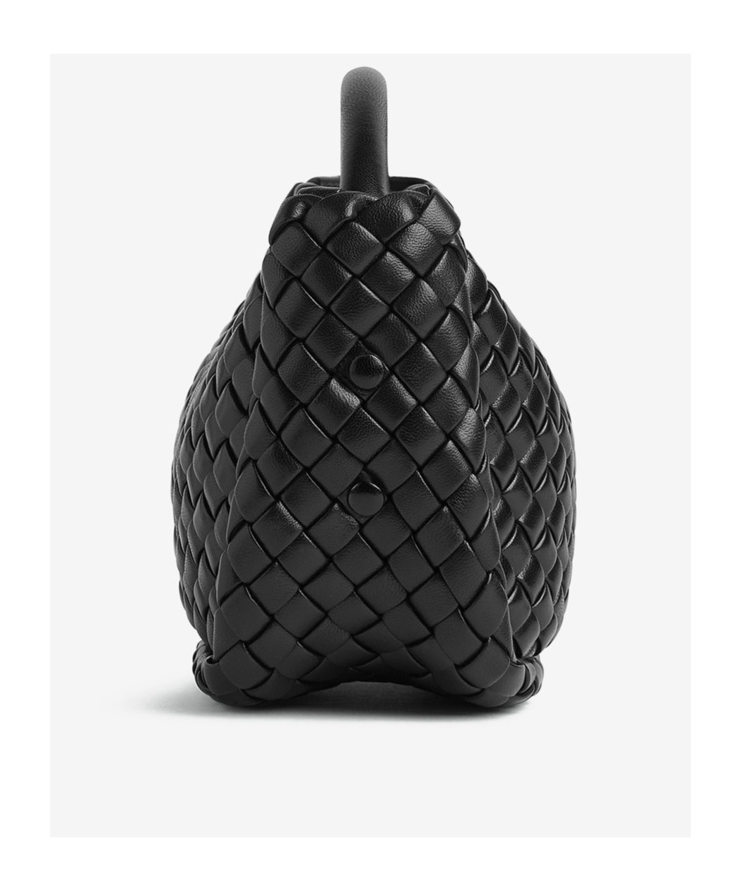 Bottega Veneta Mini Knitted Shoulder Bag In Black