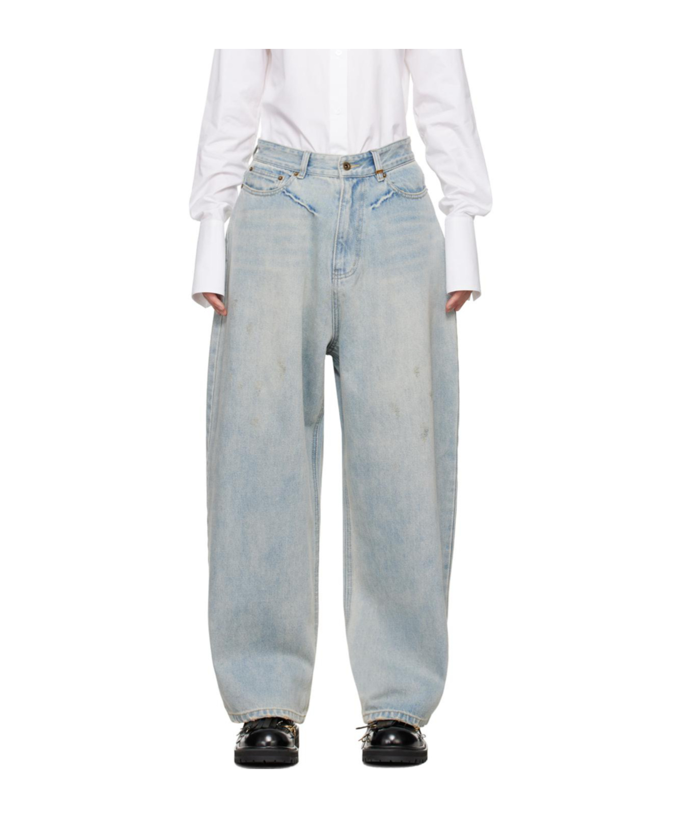 WE11 DONE BELT-LOOP JEANS