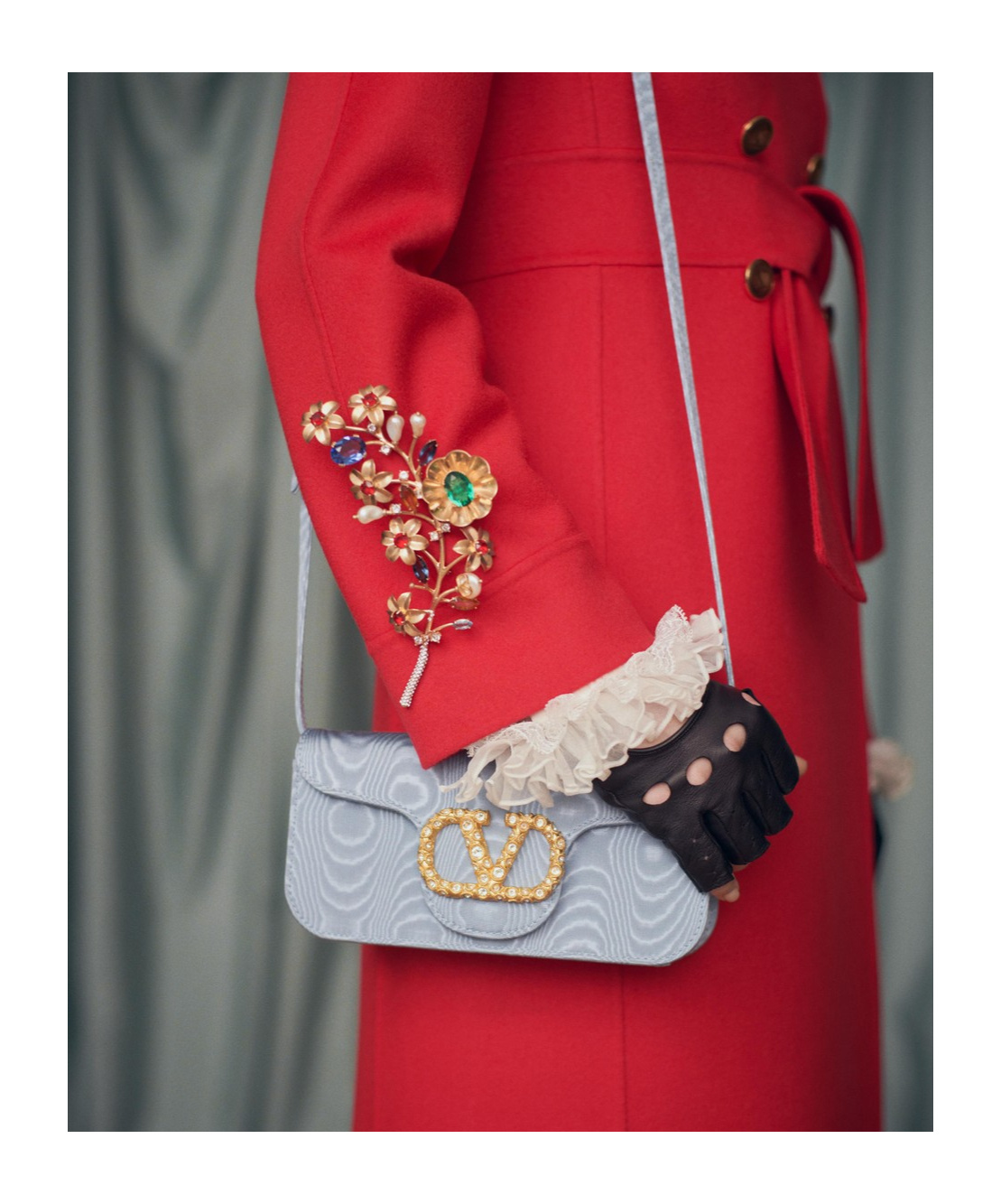 Valentino Flip Shoulder Bag In Blue