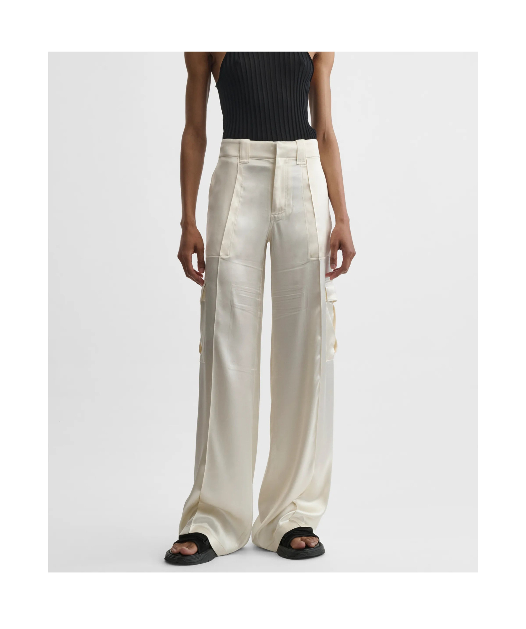 Shop Phoebe Philo Belt Loops Slacks
