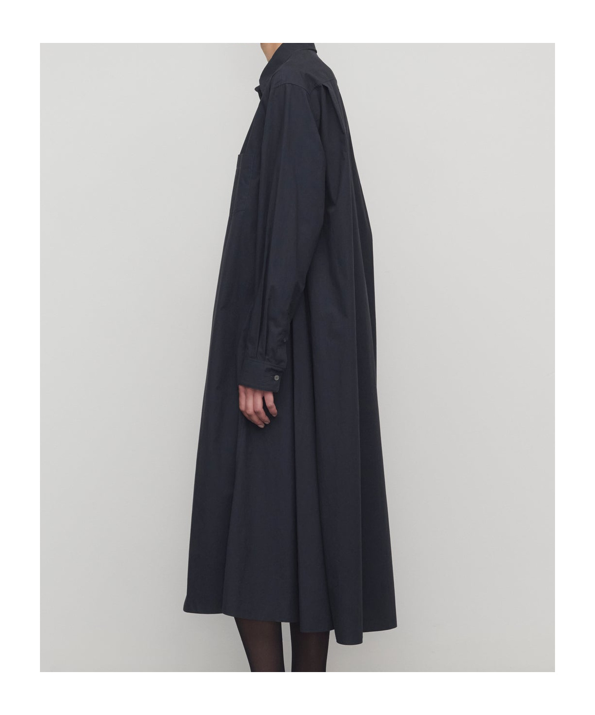 The Row Zeph Cotton Dress In Blue