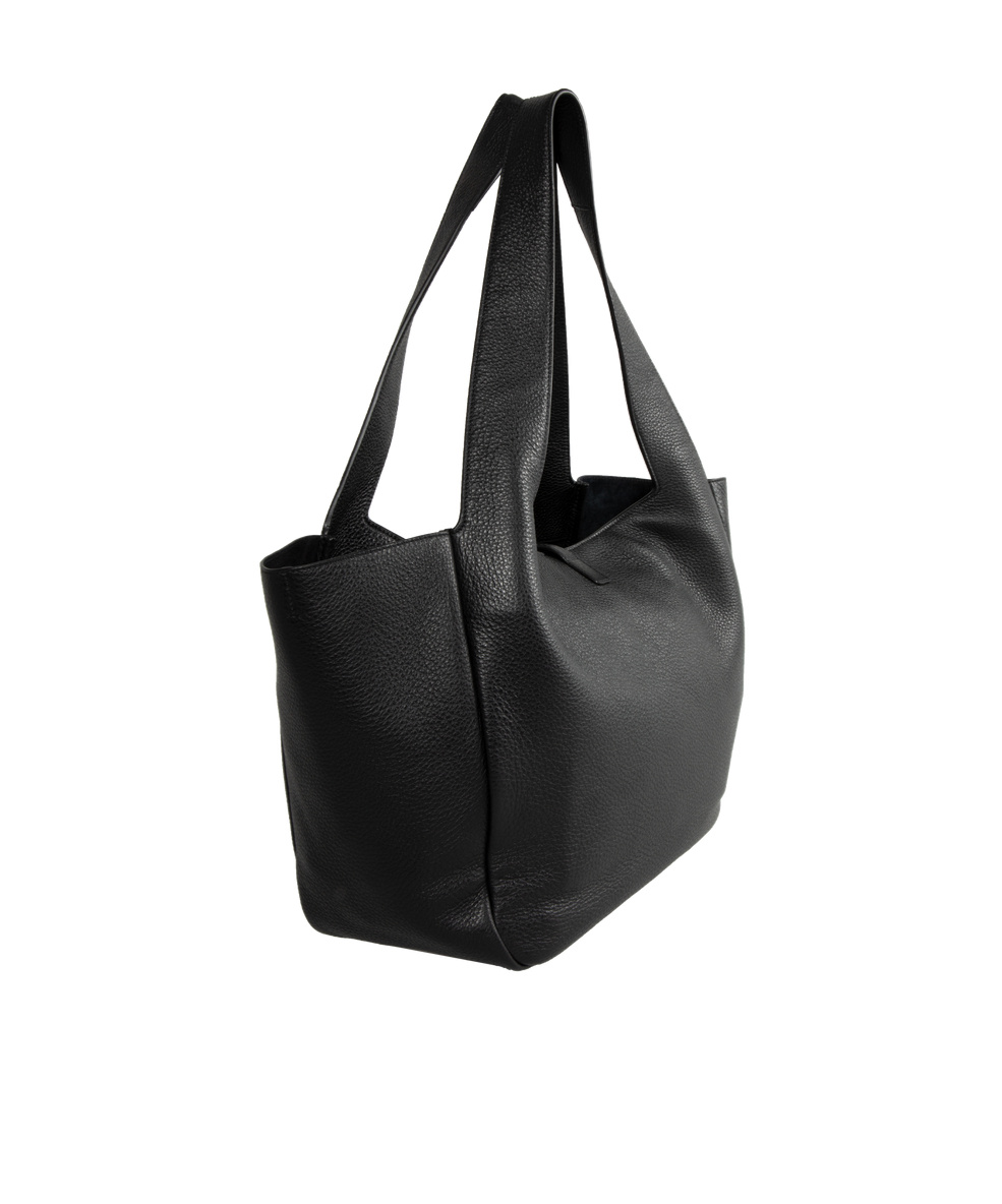 Saint Laurent Le 5 À 7 Bea In Grained Leather In Black
