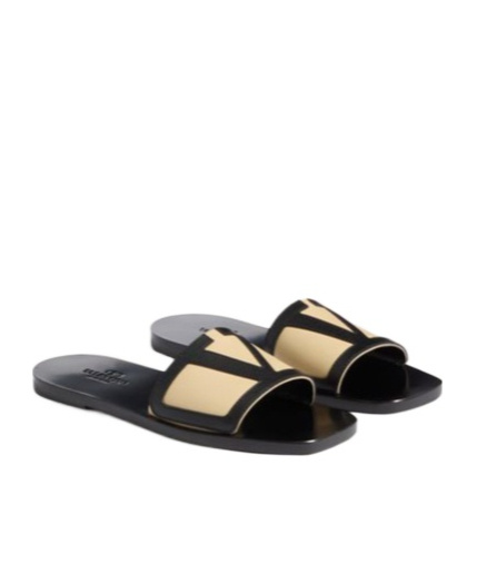Valentino Garavani Viva Superstar Slide Sandal In Nappa Leather In Black
