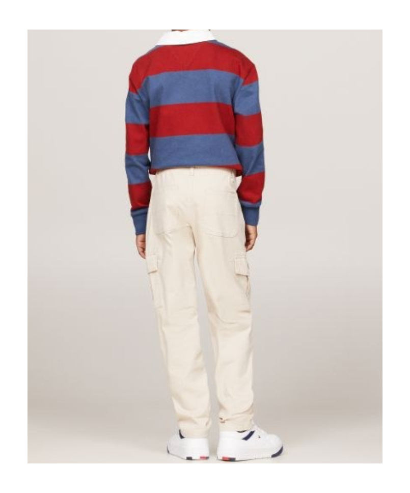 Tommy Hilfiger Multipocket Straight Utility Cargo Trousers In Neutral