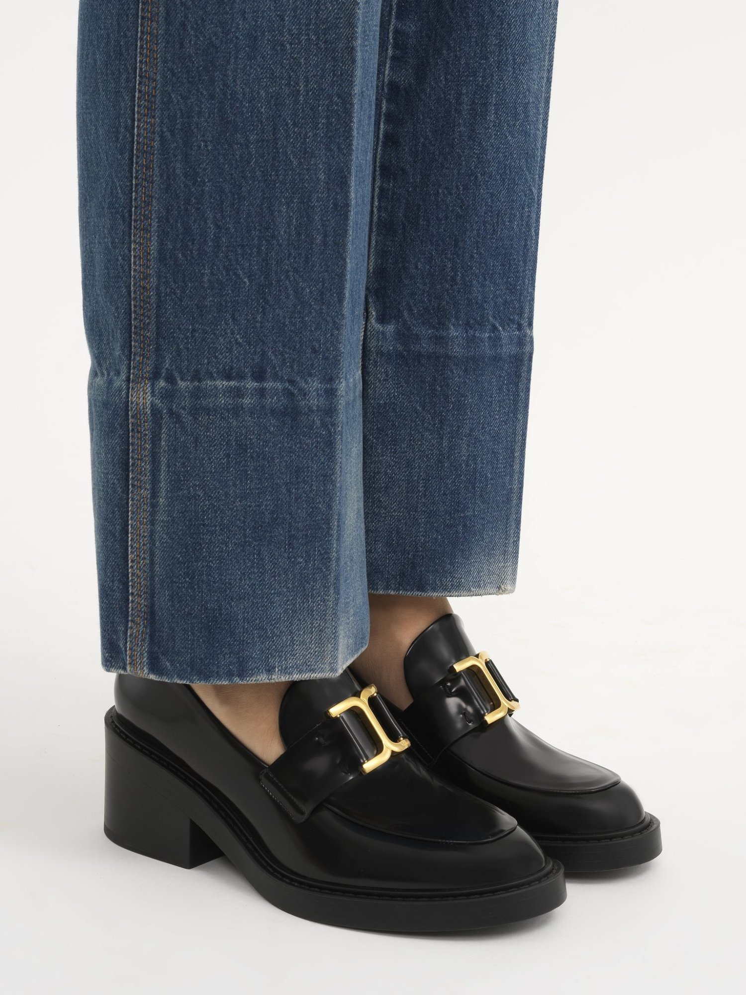 Chloé Chloe Marcie 65 Leather Loafers In Black