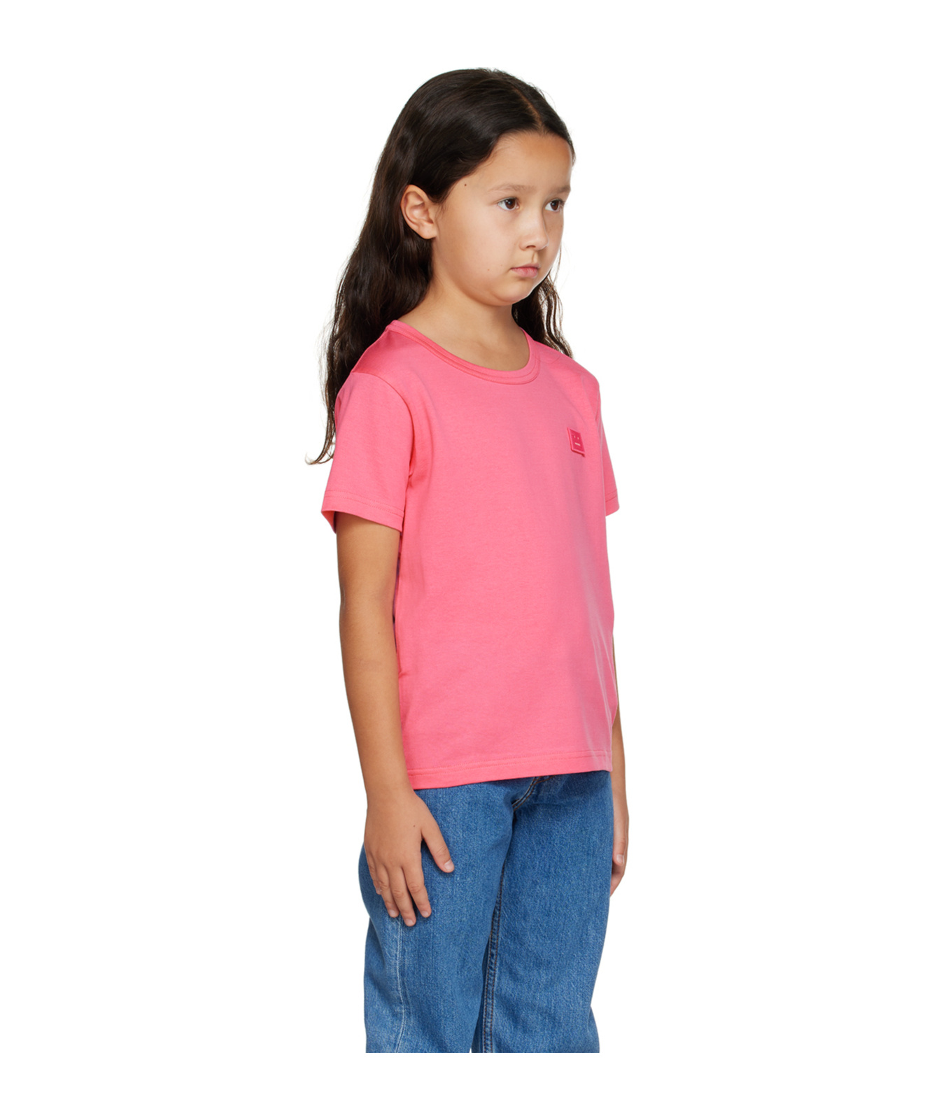 Acne Studios T-shirt With Round Neck And Short Sleeves In Pink