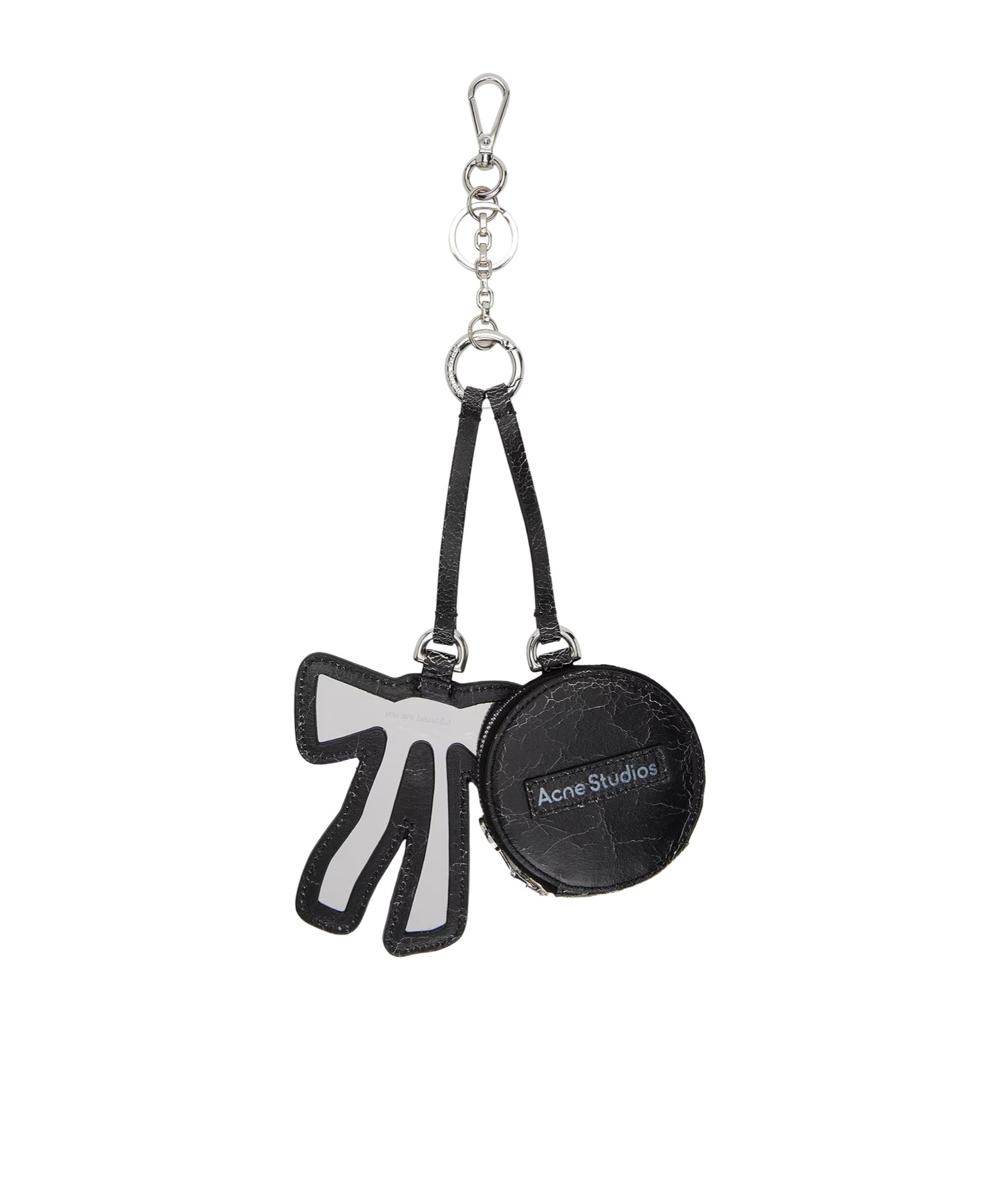 Shop Acne Studios Logo Zipper Coin Purse In Black