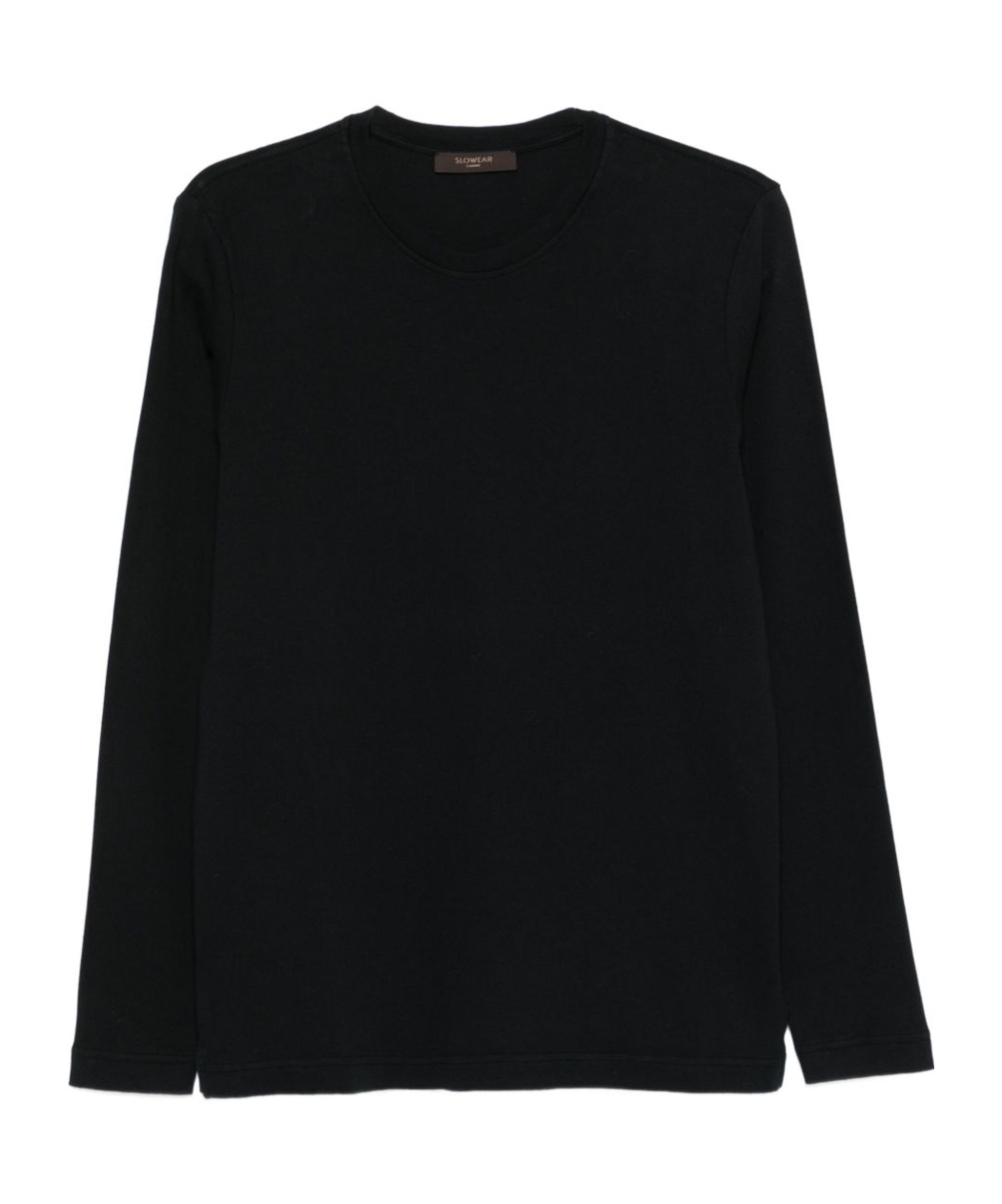 Zanone Long-sleeved Cotton T-shirt In Black