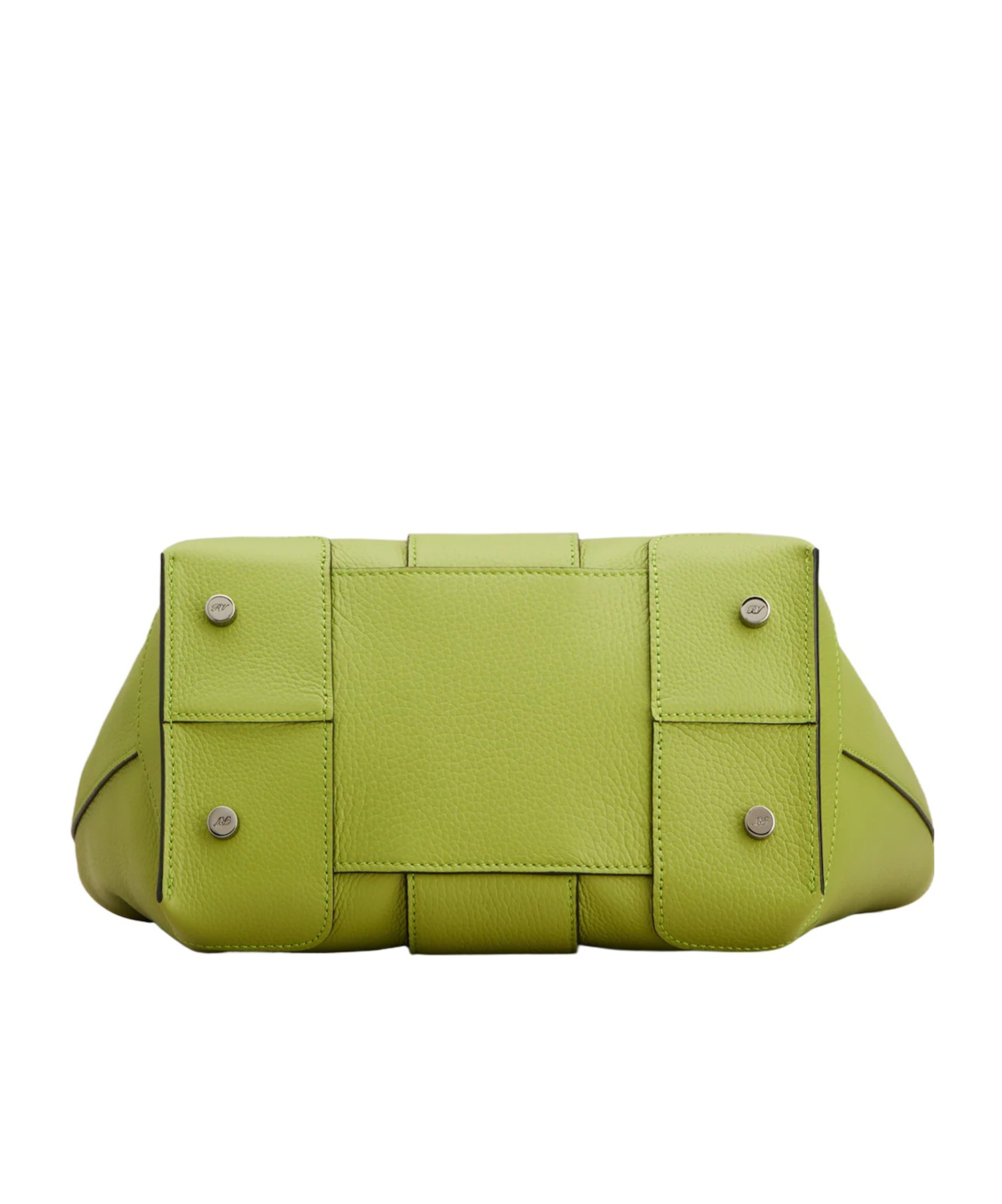 Roger Vivier Viv' Choc Mini Shopping Bag In Leather In Green