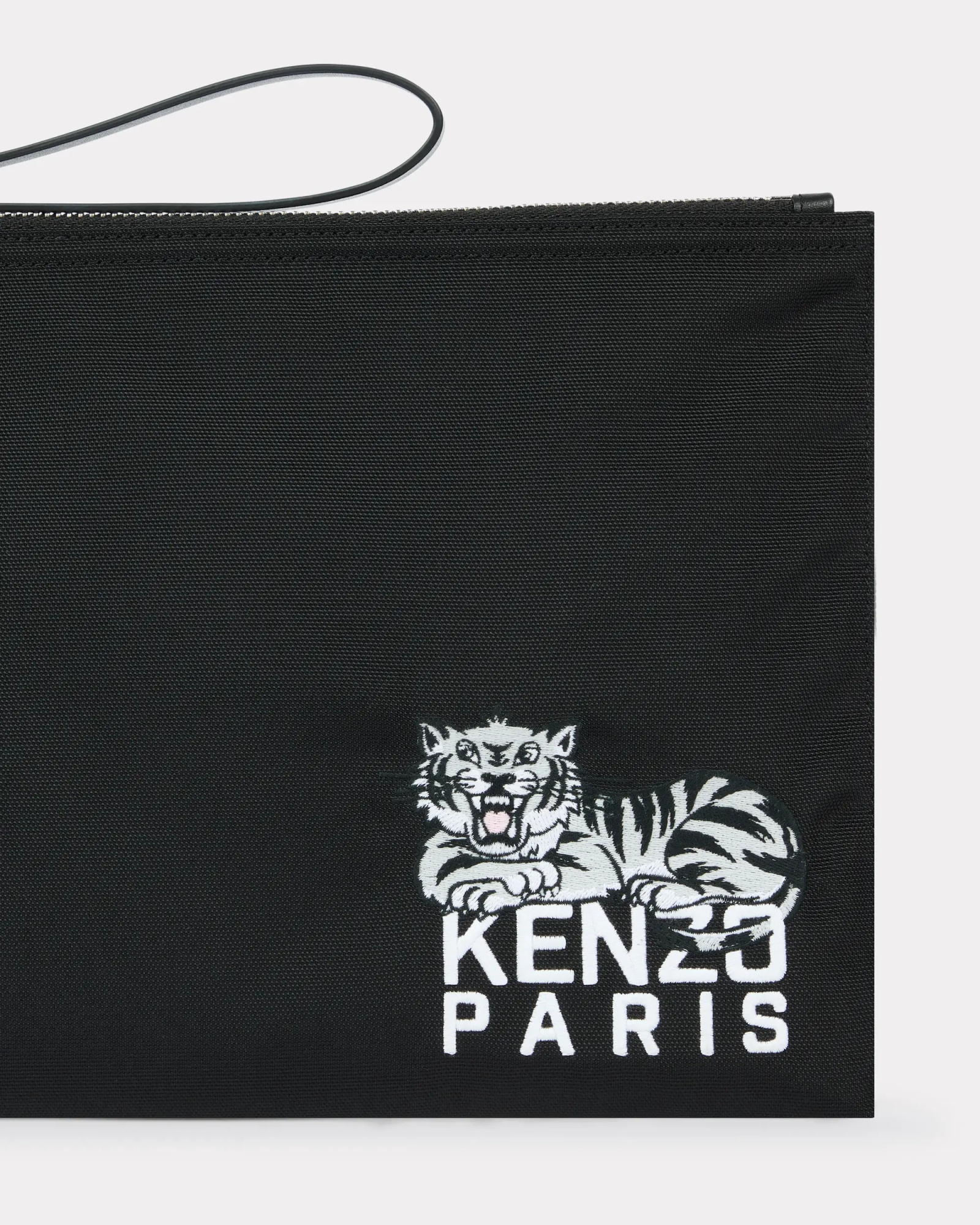 Kenzo ' Happy Tiger' Large Clutch In Black