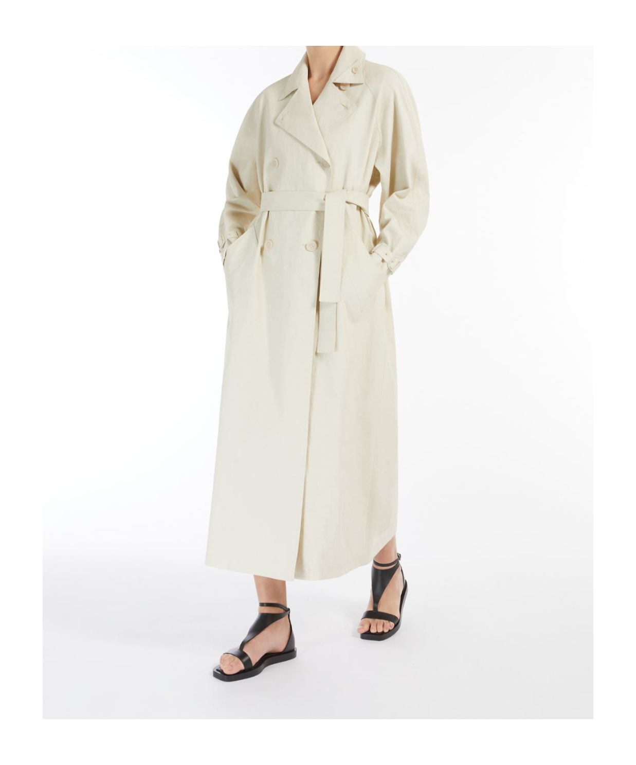 Max Mara Long-sleeved Windbreaker In White
