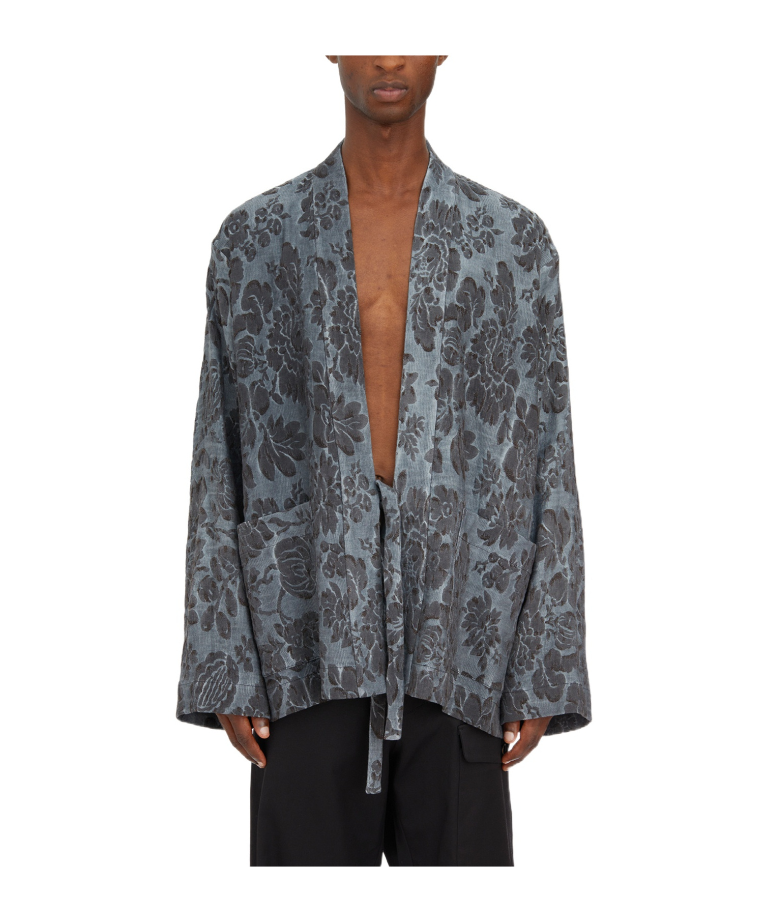 Uma Wang Pattern Jacket In Gray