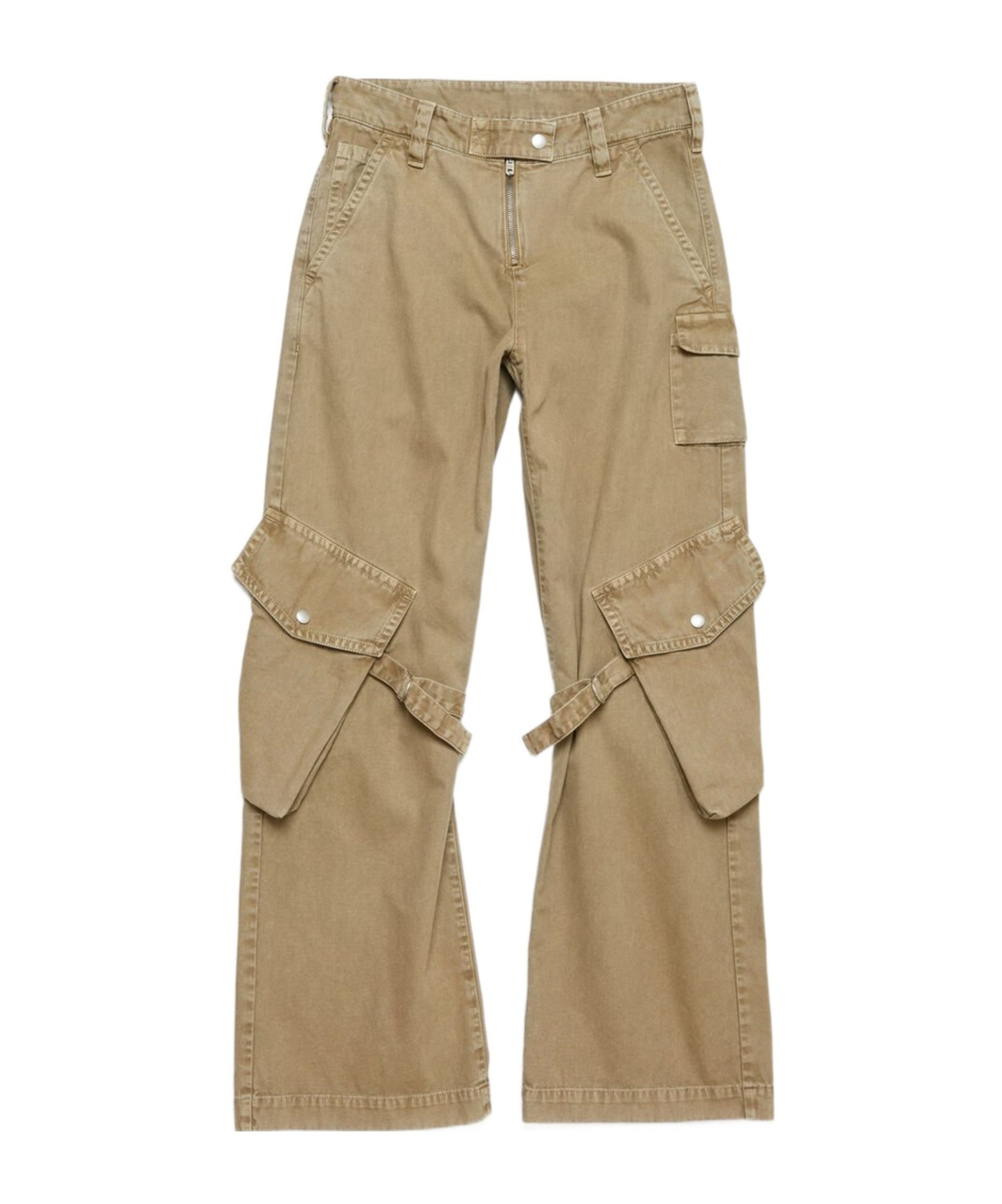 Acne Studios Strap-detail Cargo Trousers In Green
