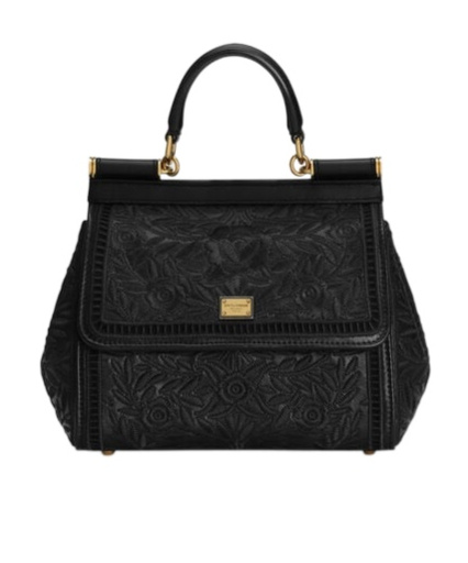 Dolce & Gabbana Top Handle Shoulder Bag In Black