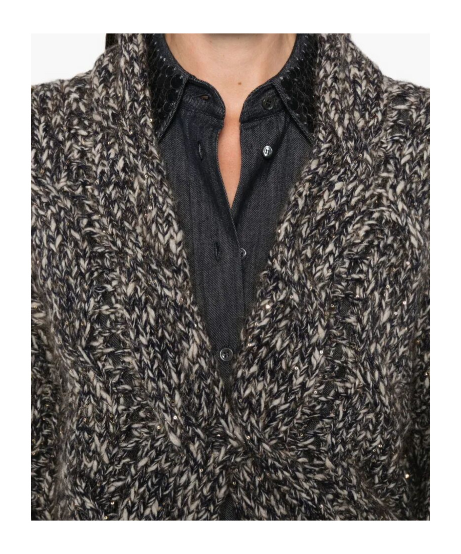 Brunello Cucinelli Twist-detail Cardigan In Brown