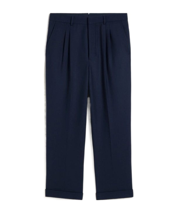 Shop Ami Alexandre Mattiussi Ami Pleated Dress Pants In Black