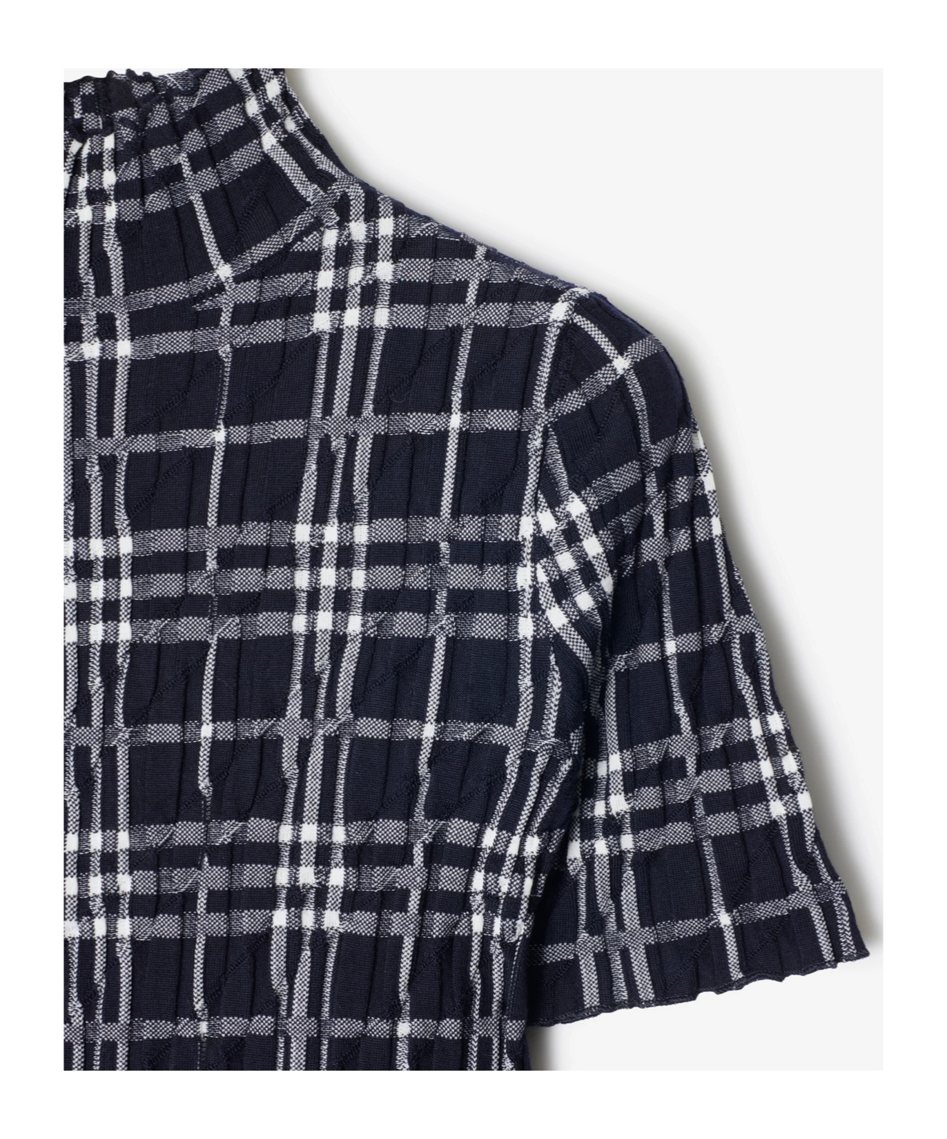 Burberry Check Wool Blend Dress