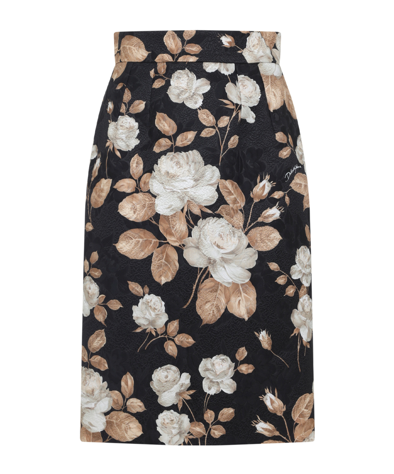 Dolce & Gabbana Multicolour Jacquard Floral Skirt In Multi