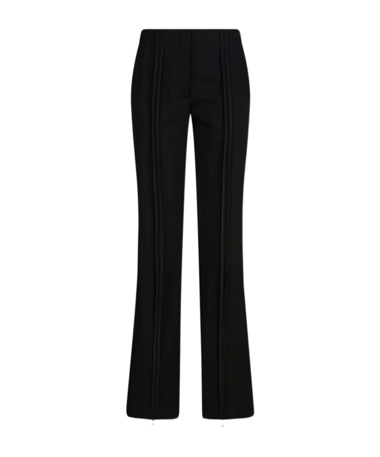 Attico Long Wool Pant In Black