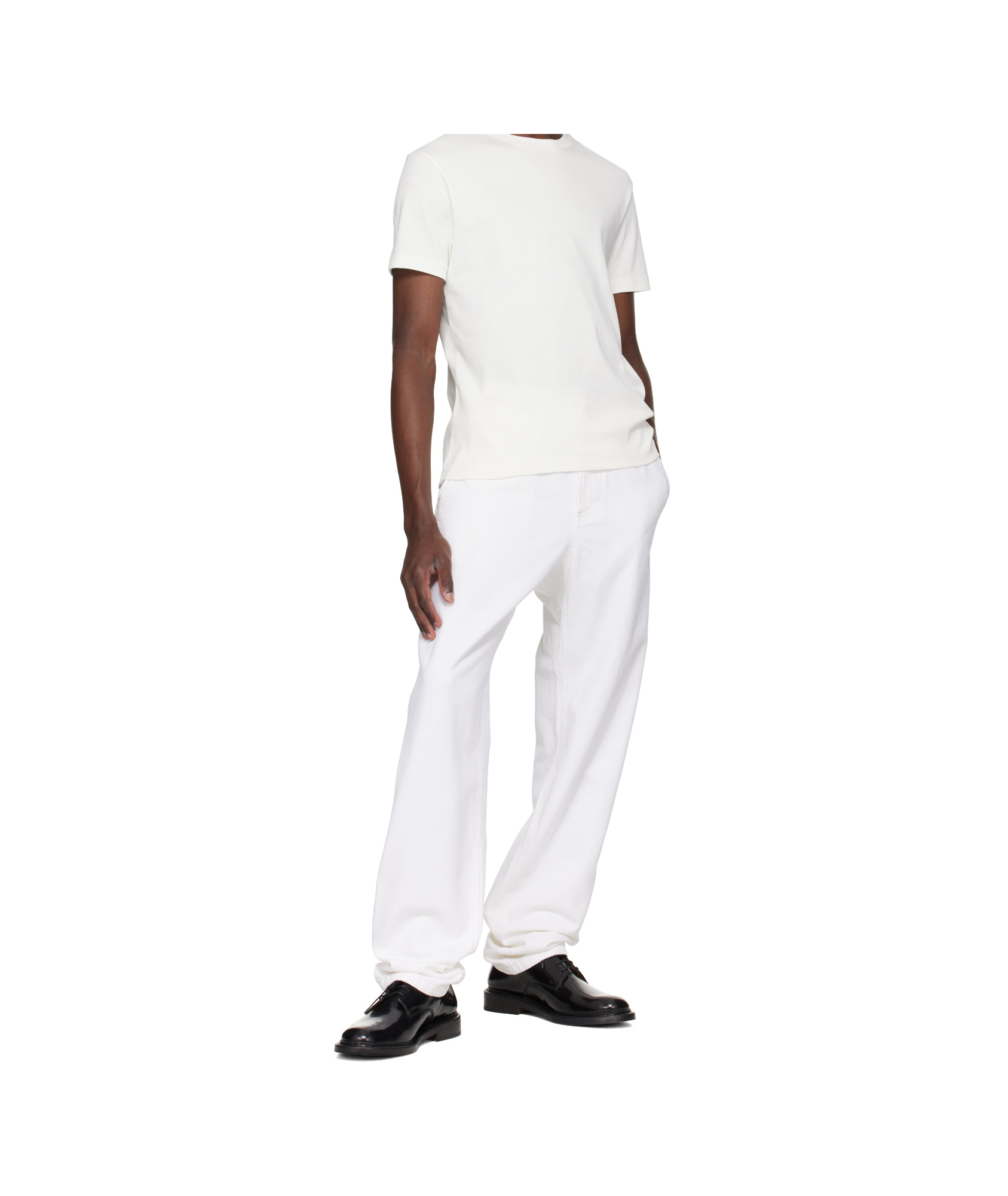 Apc Elastic Waist Casual Pants In White