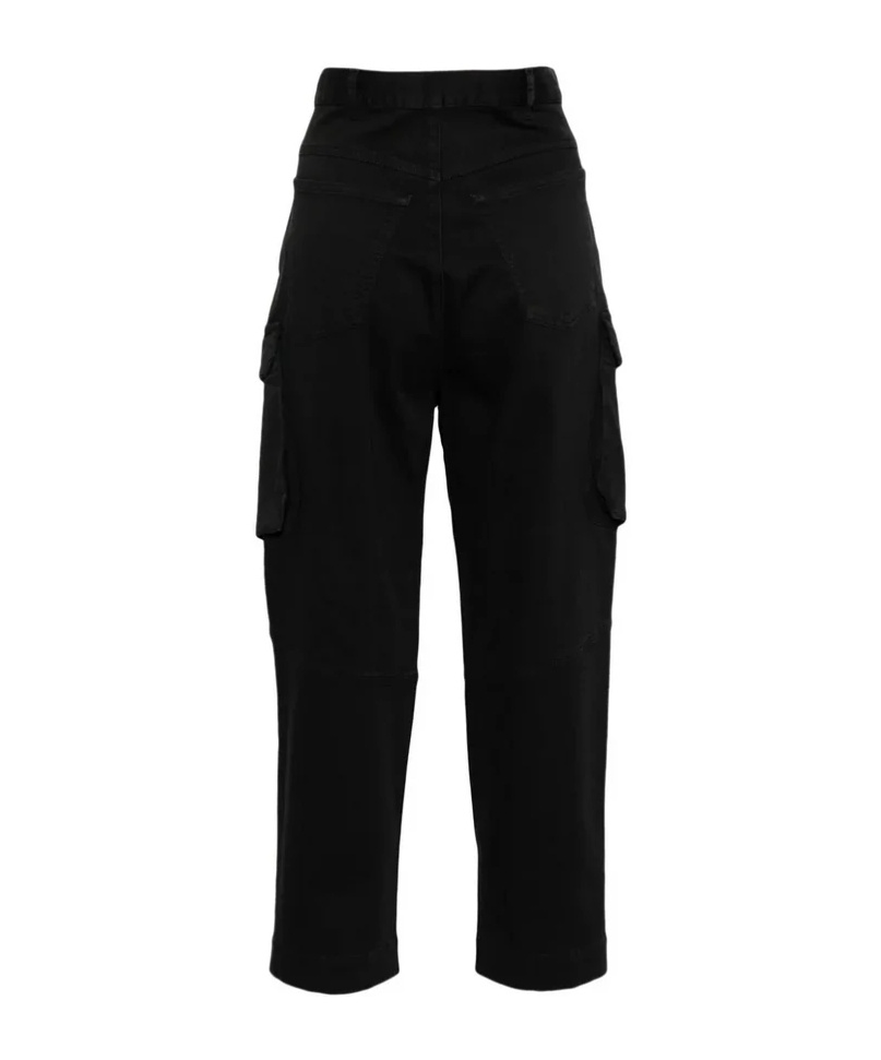 Semicouture Cargo Trousers With Belt Loops In Black