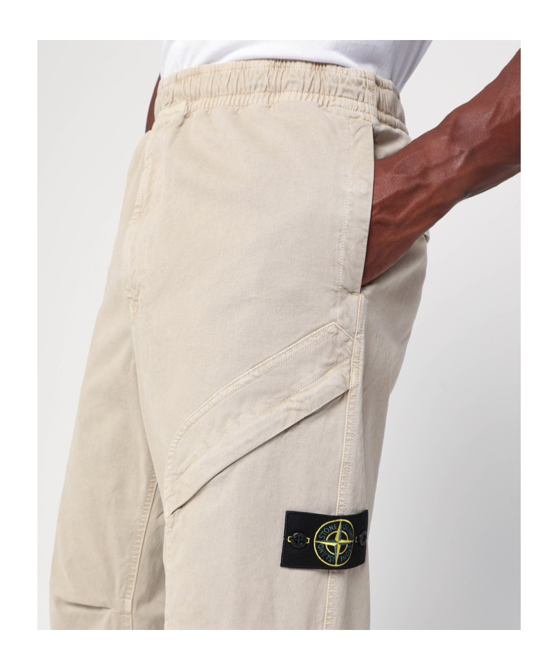 Stone Island Desert-coloured Trousers In Cotton In Neutral