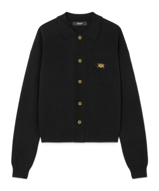 Versace Knitted Polo Cardigan
