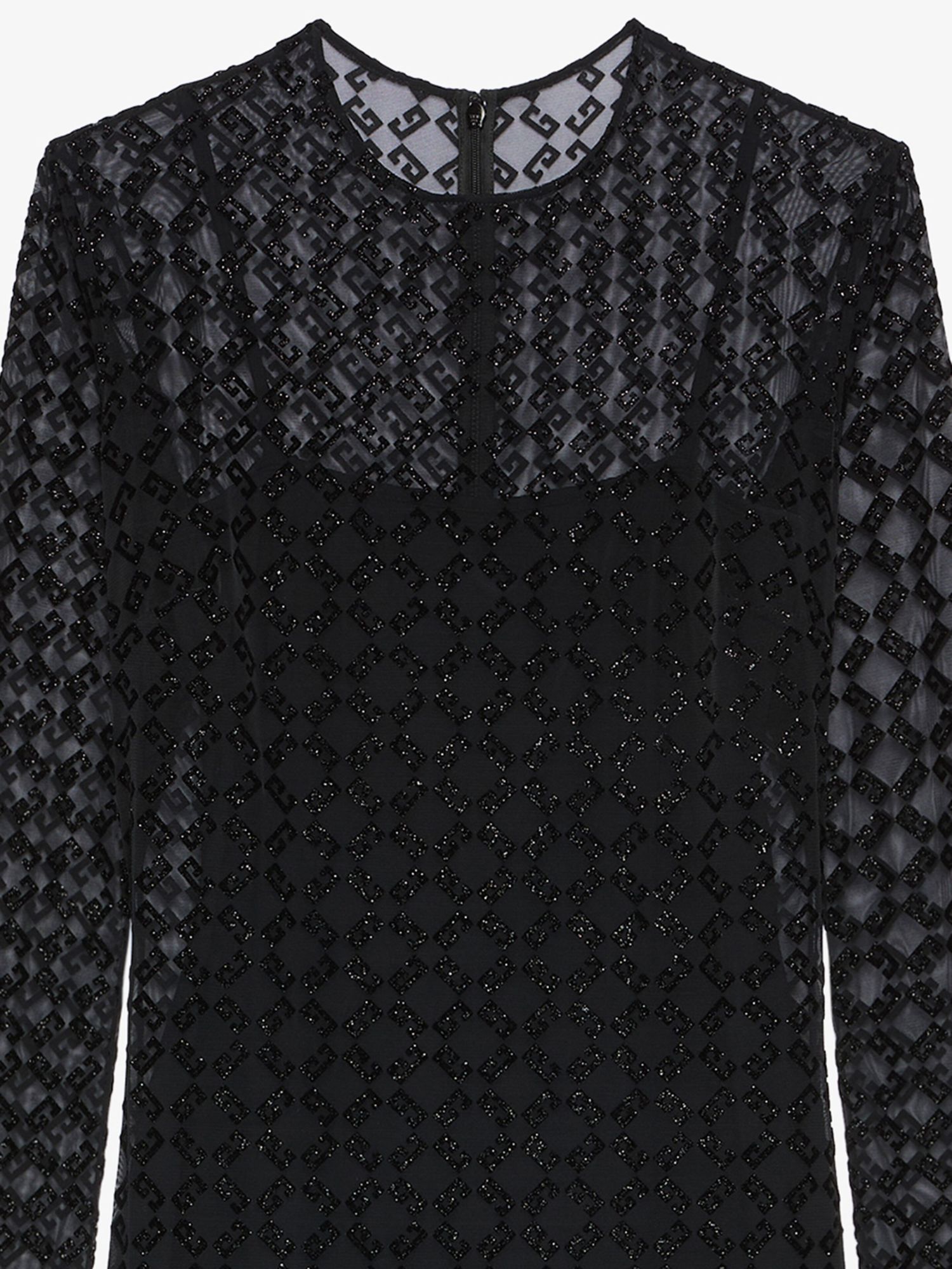 GIVENCHY DRESS IN SHINY MONOGRAM 72 TULLE