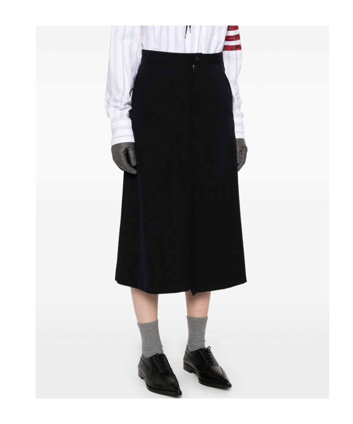 Shop Comme Des Garçons Asymmetrical Skirt In Black