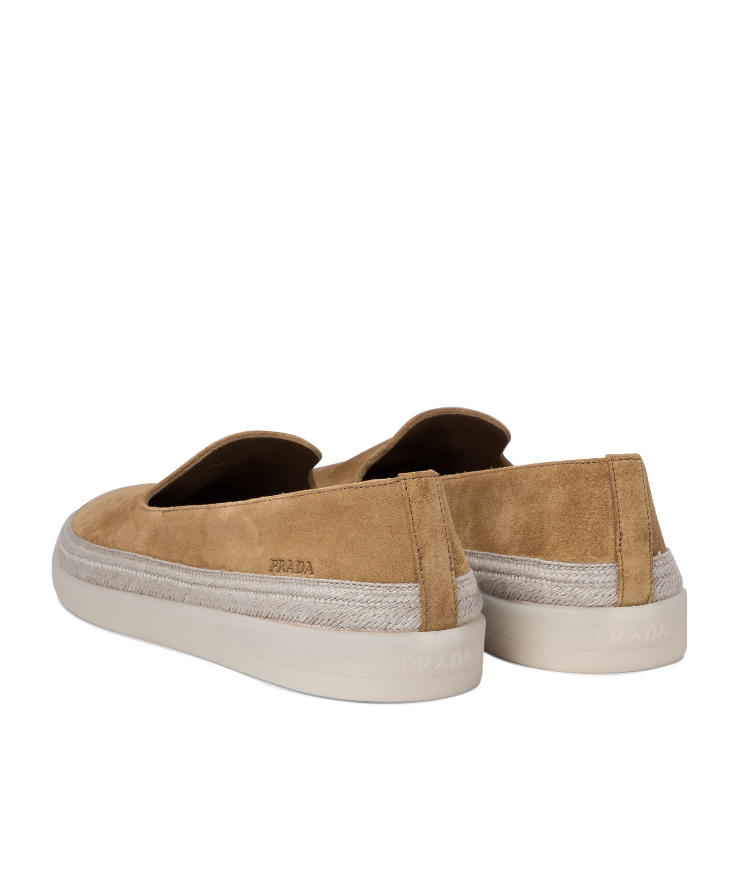 Prada Loafers With Contrasting Sole Detail In Brown