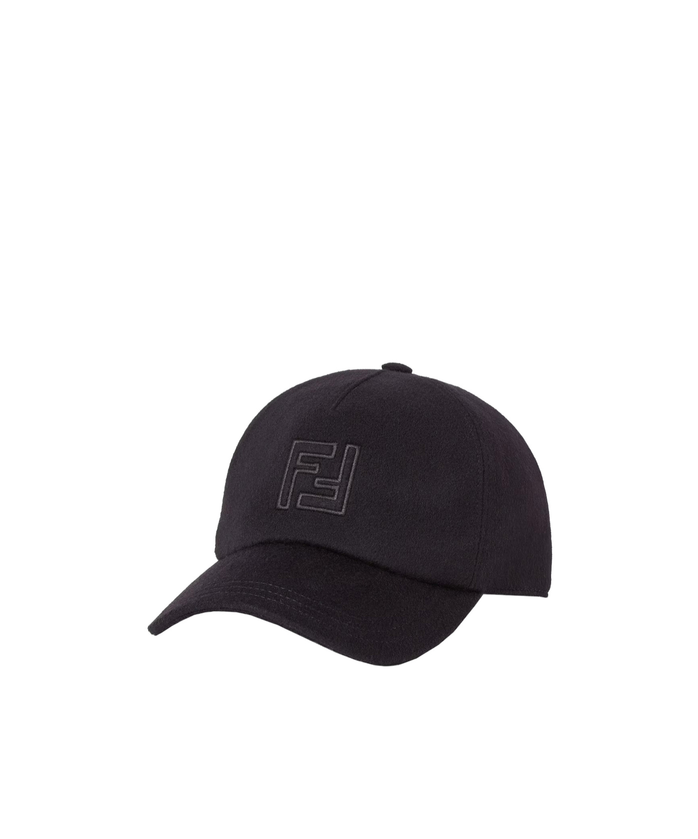 Fendi Cashmere And Wool Cap Featuring Embroidery In Black