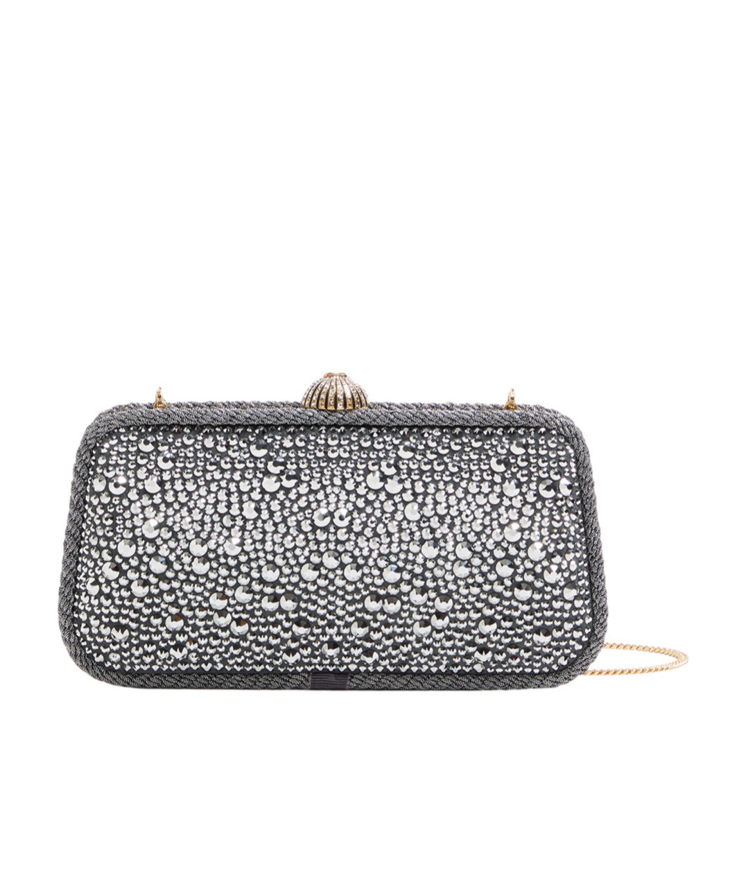 Valentino Garavani  Garavani Carry Secrets Minaudiere With Rhinestones Woman Crystal Uni In Silver