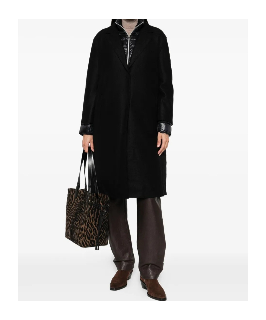 Herno Detachable-liner Coat In Black