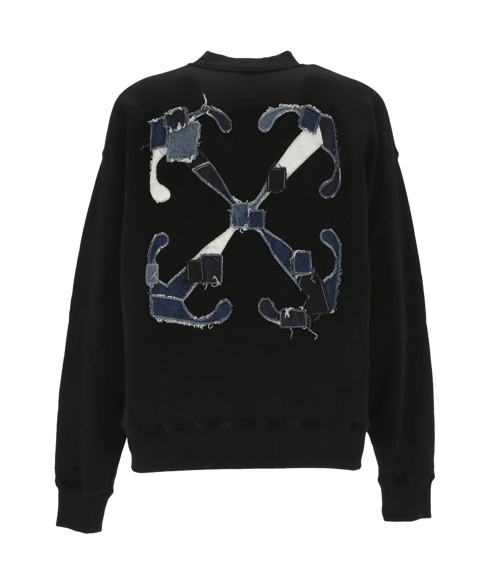 Off-white Men's Cotton Crew-neck Sweatshirt In Black