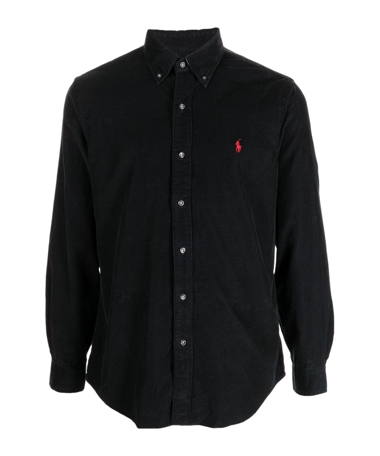 Polo Ralph Lauren Black Shirt With Pony Embroidery In Black