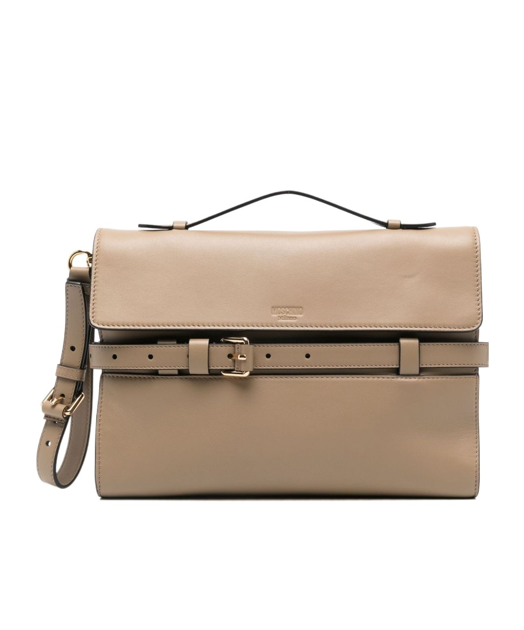 Moschino Tie Me Tote Bag In Sand