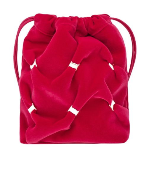 Ferragamo Mini Bow Bucket Bag In Red