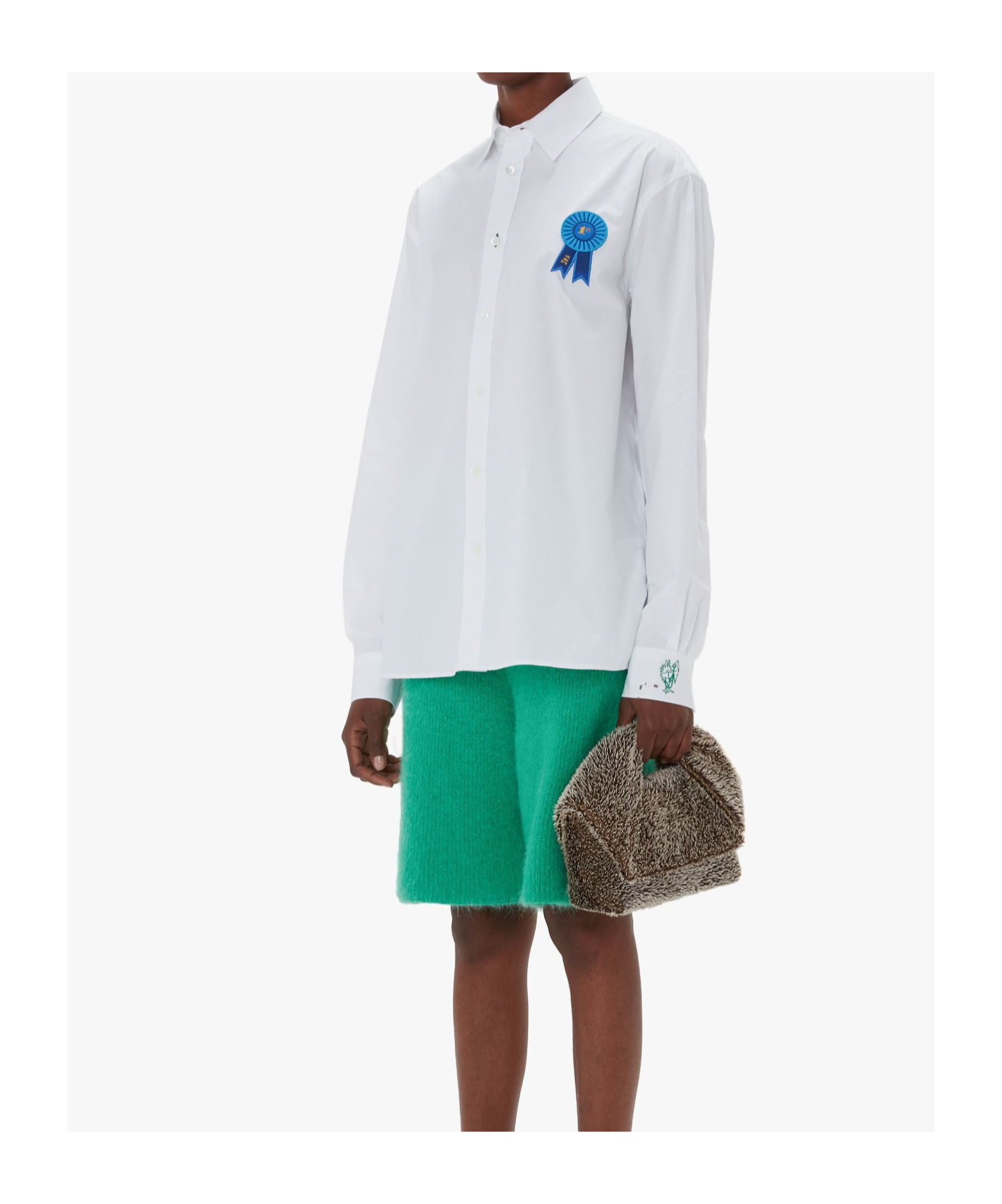 Jw Anderson Appliqué-detail Cotton Shirt In White
