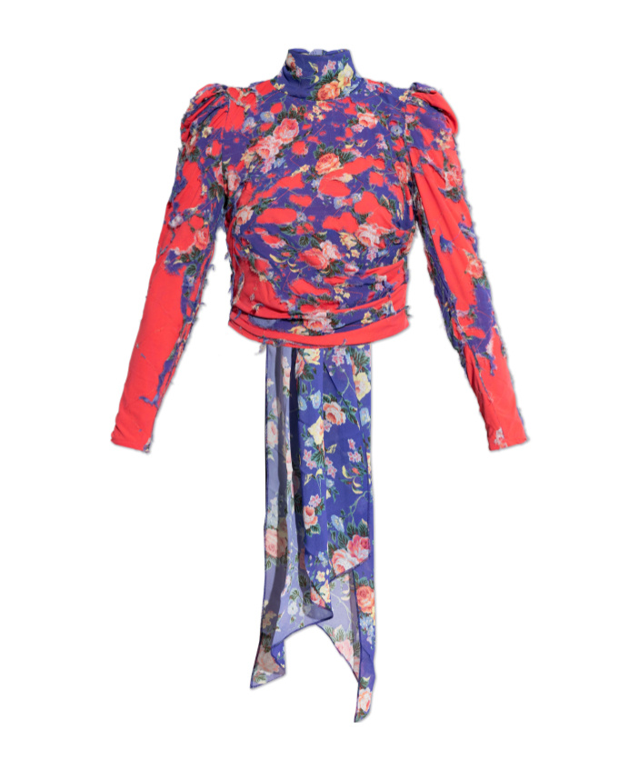 Diesel Printed Blouse In Red