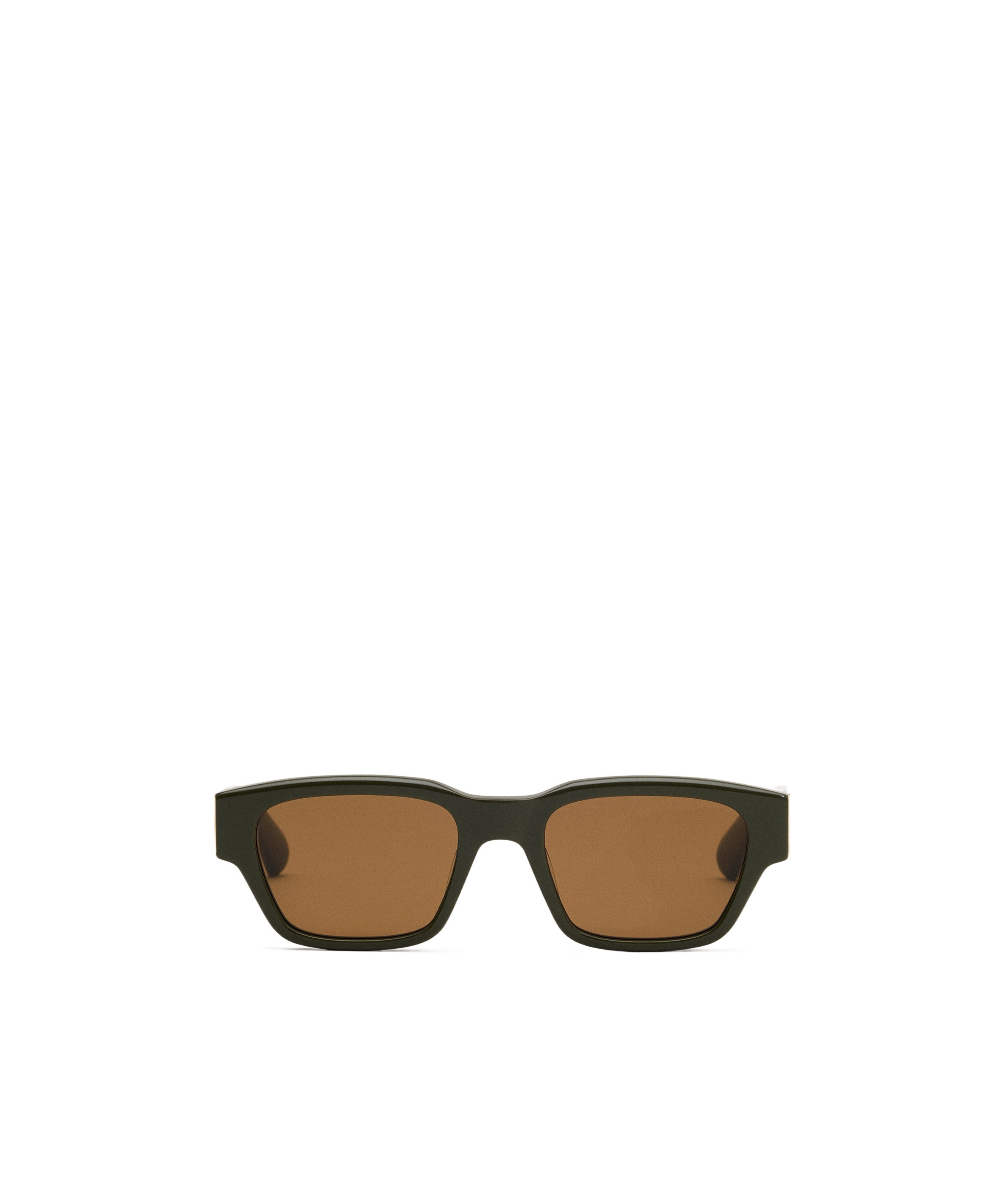 Ami Alexandre Mattiussi Khaki 75009 Sunglasses Green In Brown