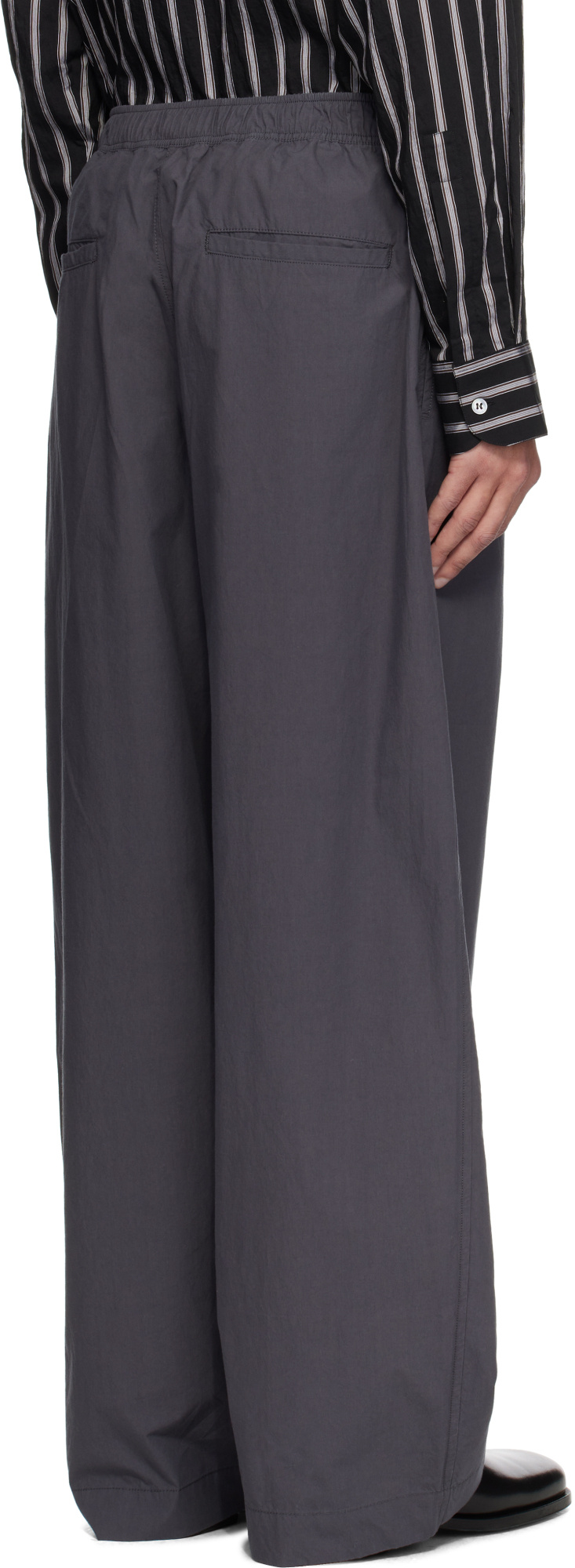 Studio Nicholson Gray Sonny Trousers In Thunder