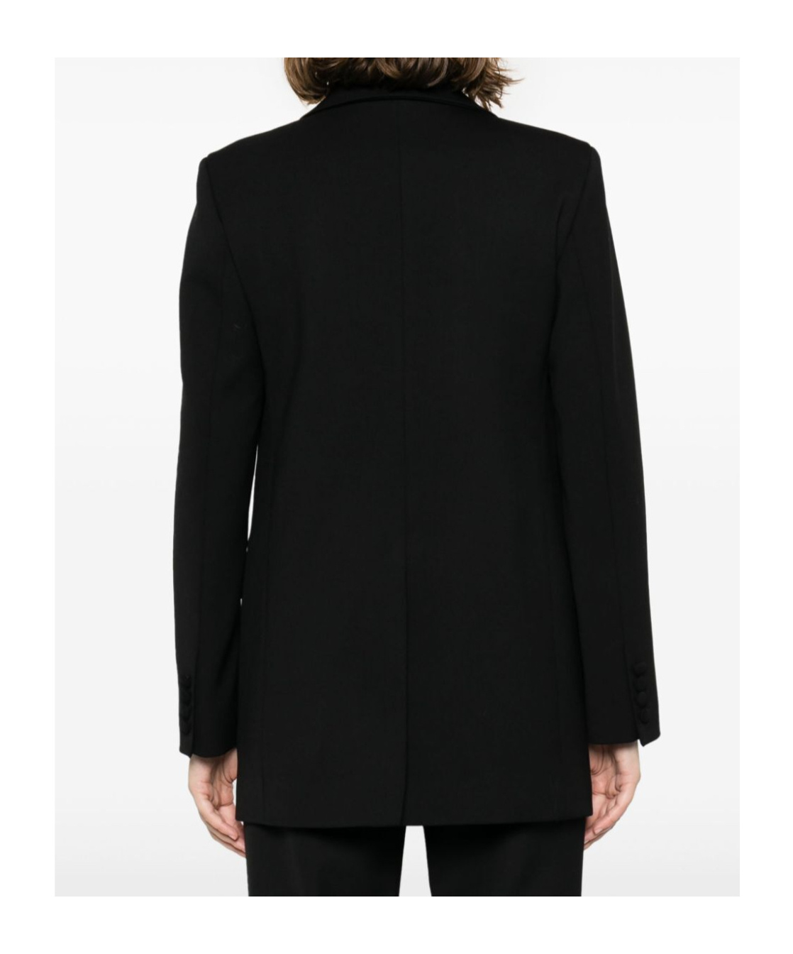 Shop P.a.r.o.s.h Satin-trim Virgin Wool Blazer