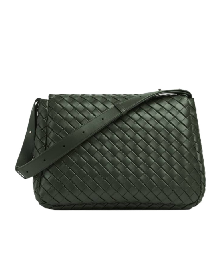 Bottega Veneta Large Cobble Messenger Bag In Black