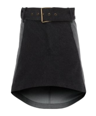 Jw Anderson Paneled Mini Denim Skirt In Black