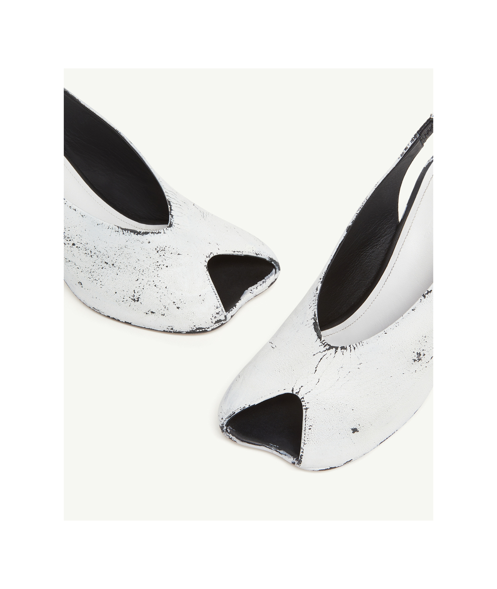 Mm6 Maison Margiela Painted Anatomic Sandals In Black And White