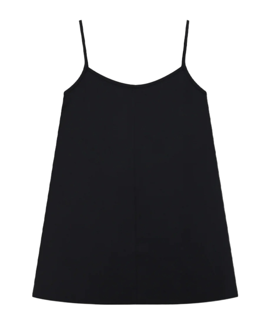 We11 Done V-neck Slip Minidress In Black