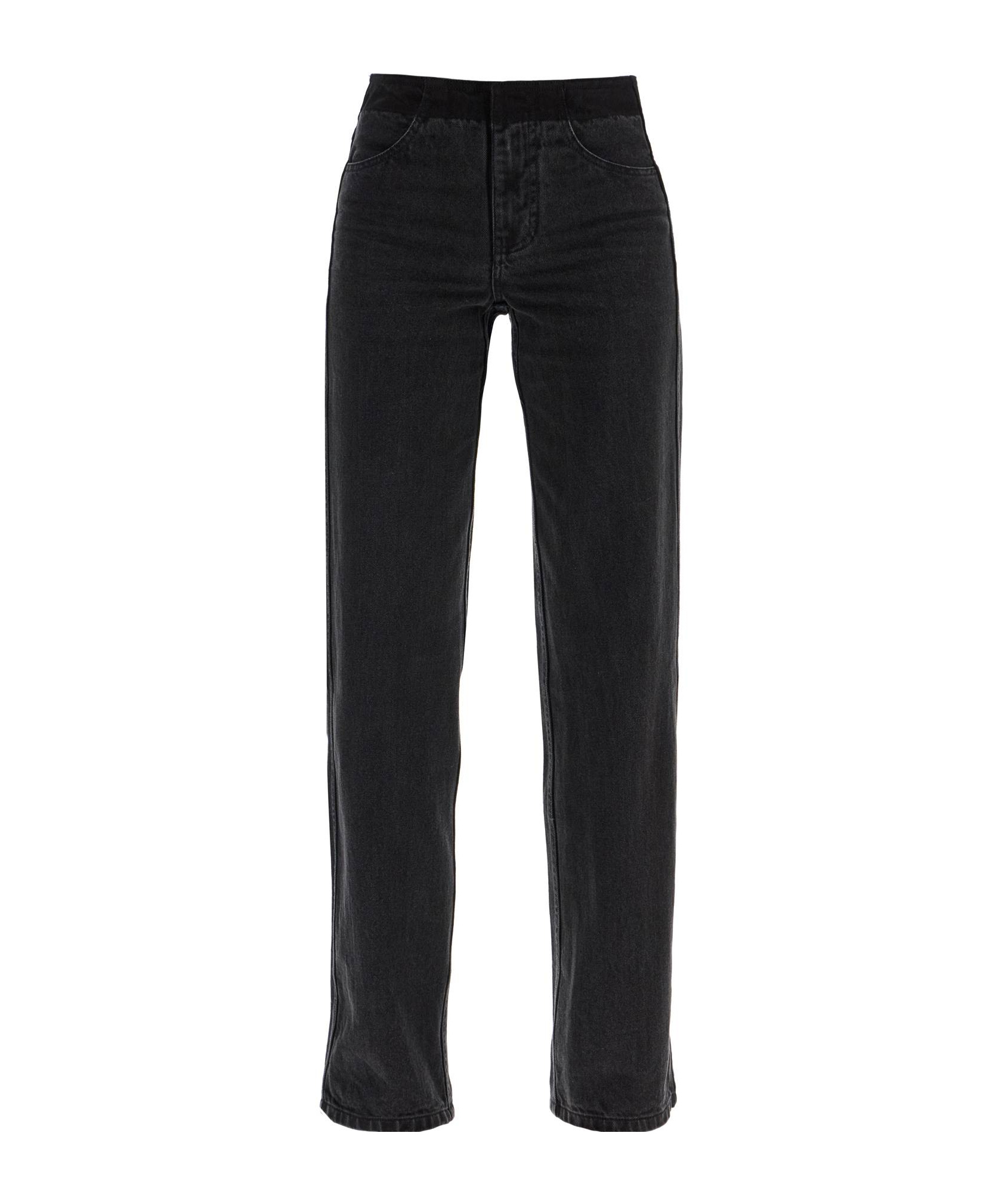 Christopher Esber Low-waisted Deconstructed Jeans In Black