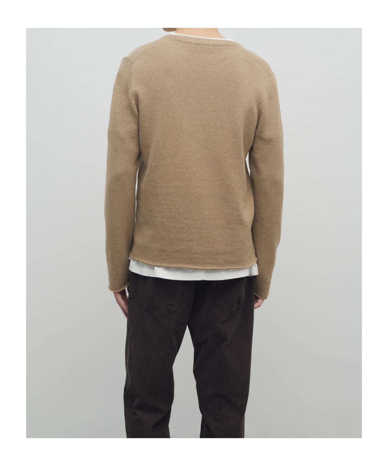 The Row Long-sleeved Wool Sweater In Beige Mixed Colors
