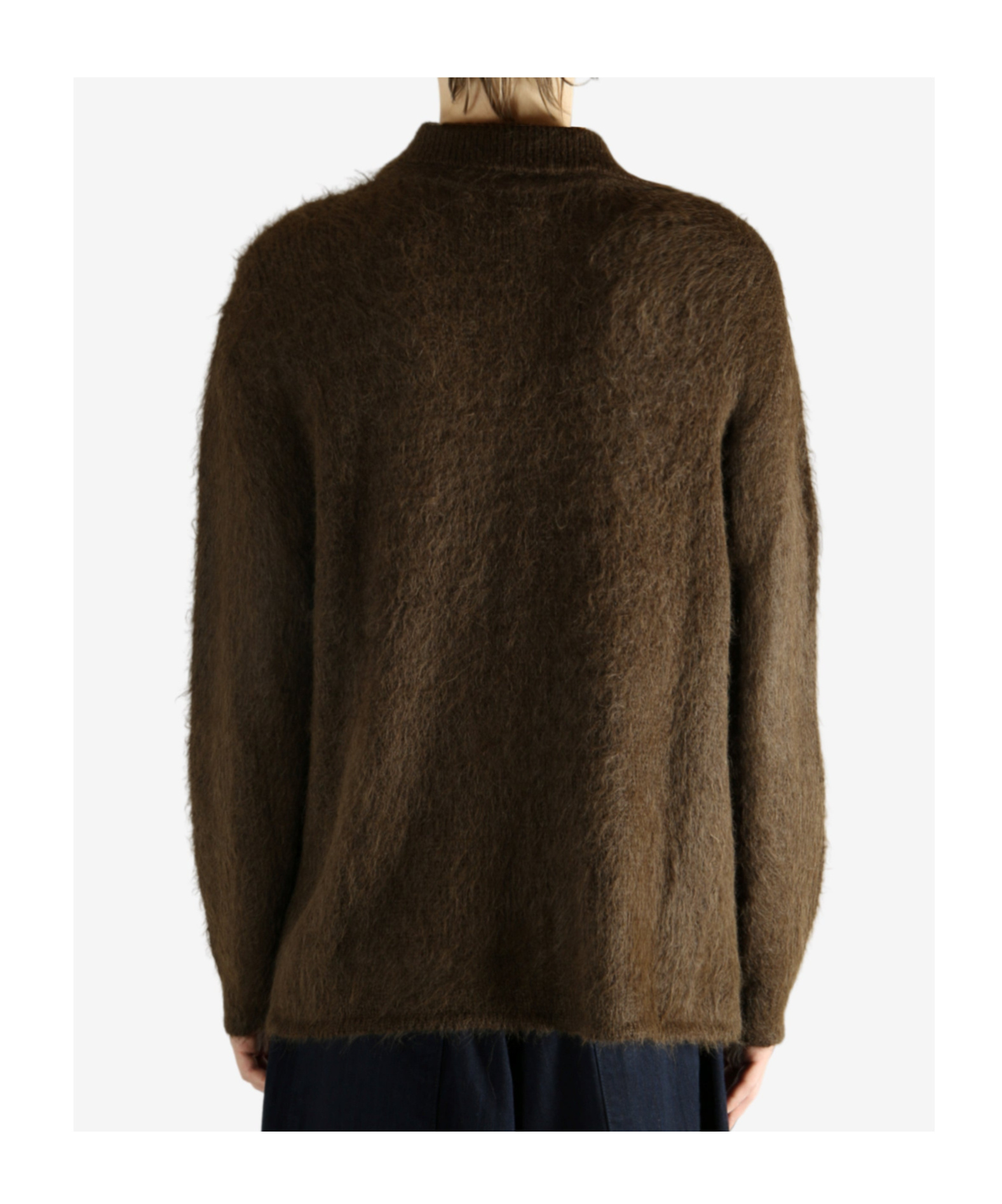 The Elder Statesman Thistle Brushed Alpaca-blend Cardigan In Brown