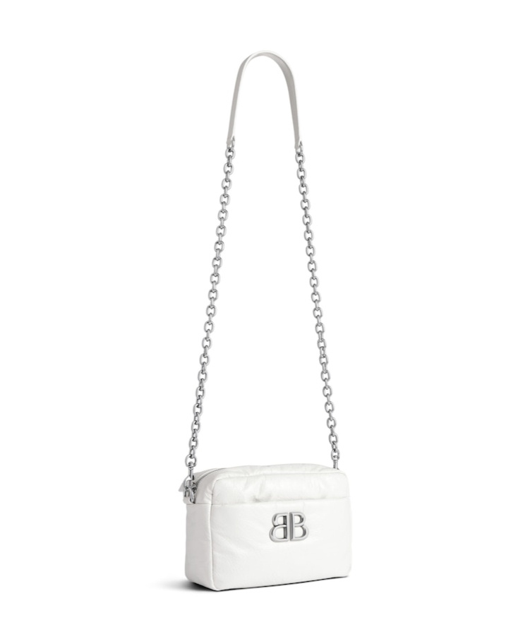 Balenciaga Monaco Camera Xs Shoulder Bag In White